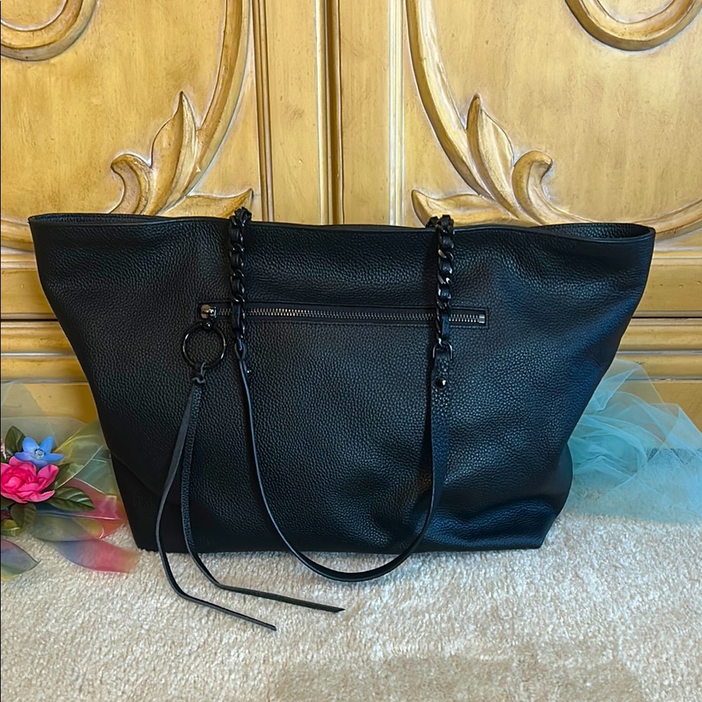 Rebecca Minkoff Black Leather Tote Bag New